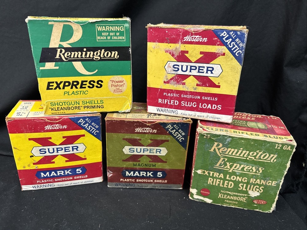 5 Boxes - 3 Western Super X - 2 Remington - Empty
