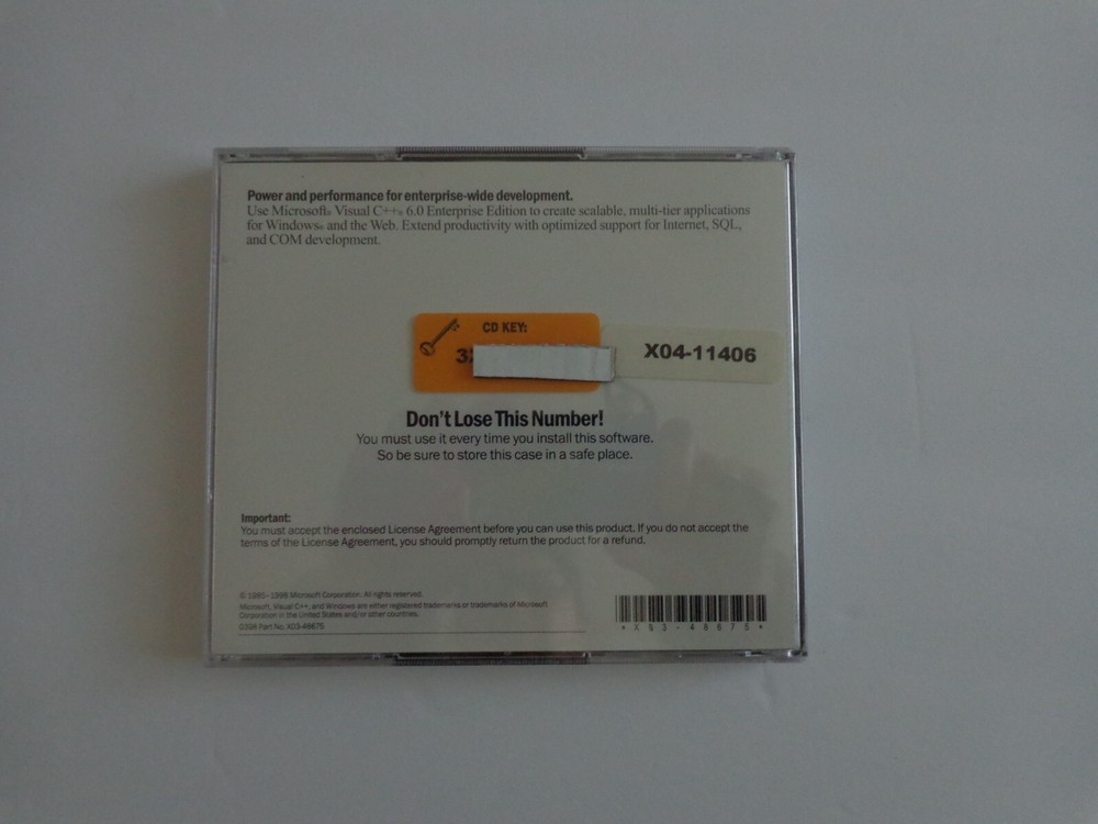 microsoft visual c++6.0 enterprice edition for windows