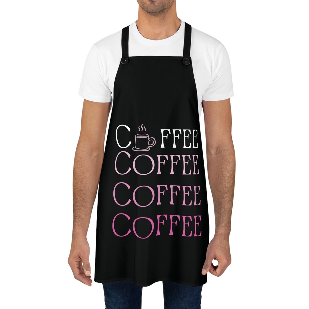 Coffee Apron Pink Font Black style