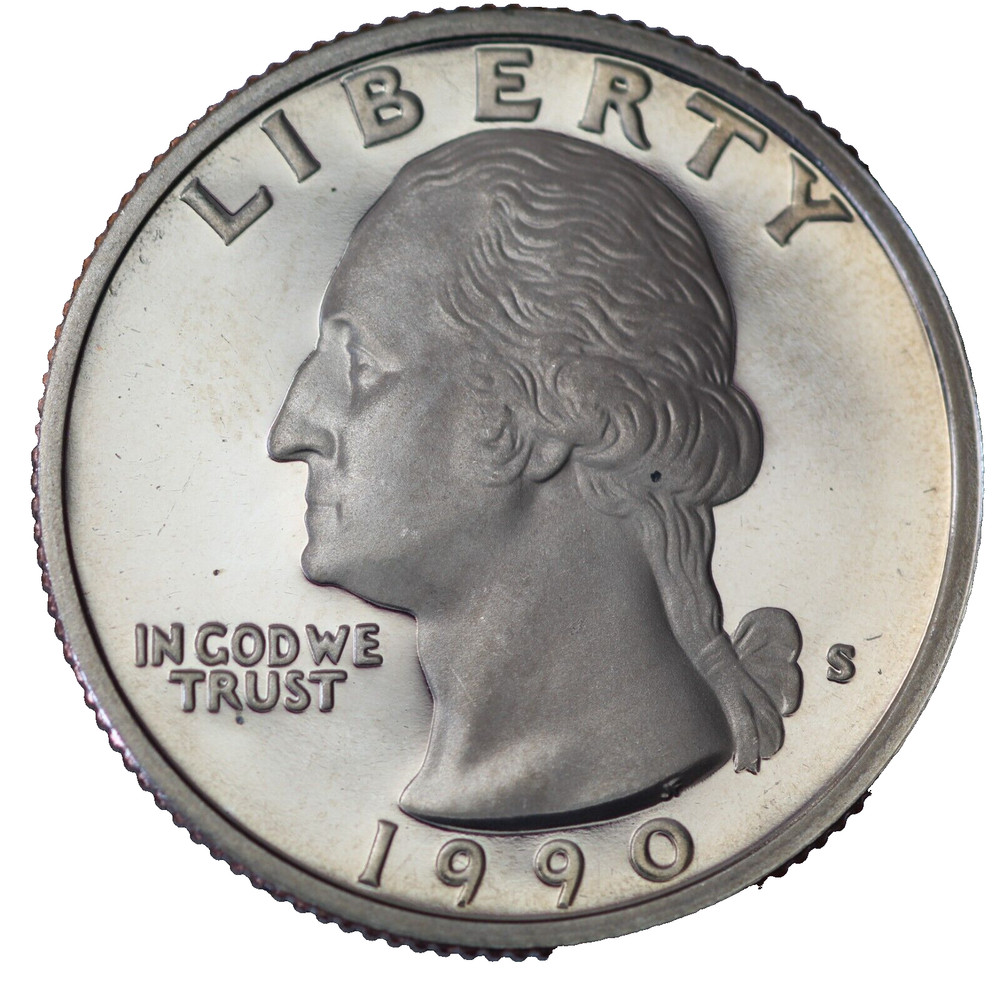 1990 S CLAD Proof Washington Quarter UNCIRCULATED