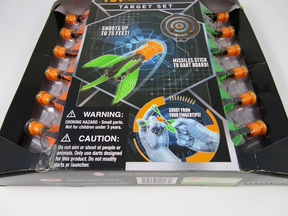 Micro Missiles Target Set Diggin Shoot From Fingertips Includes Board New In Pkg