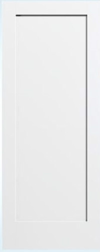 1 Panel Primed Flat Mission Shaker Stile & Rail Solid Core Wood Doors Door Slabs