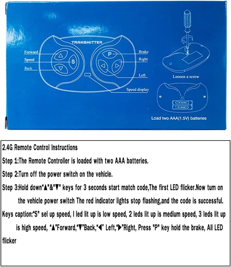JR1602FCC 2.4Ghz Bluetooth Remote Control for Power Wheels,Remote Transmitter...