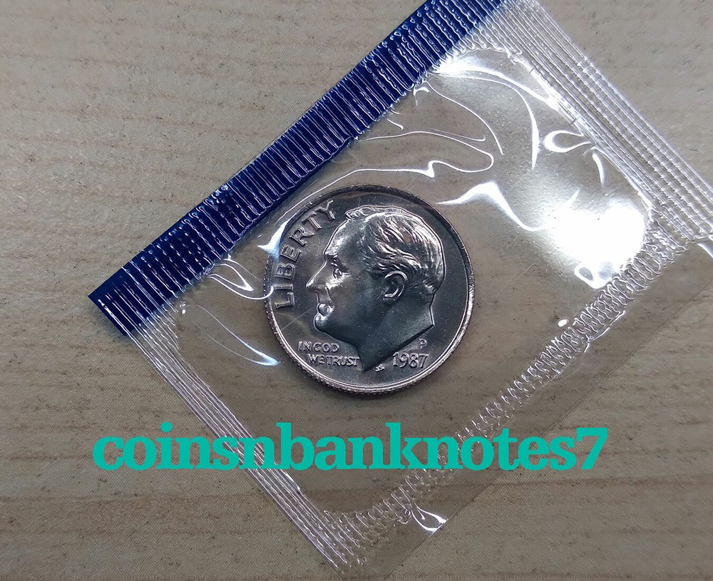 1987-D & P Roosevelt Dime BU Set