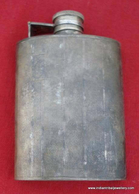 old sterling silver whisky bottle pocket flask wine