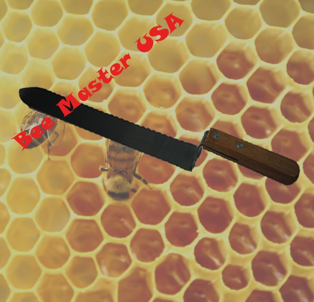 Pro's Choice Best Uncapping Knife/Scraper Serrated Stainless With wooden handle.