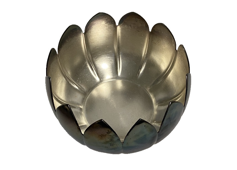 Reed & Barton Silver Plated Water Lily Lotus Bowl Set #3002