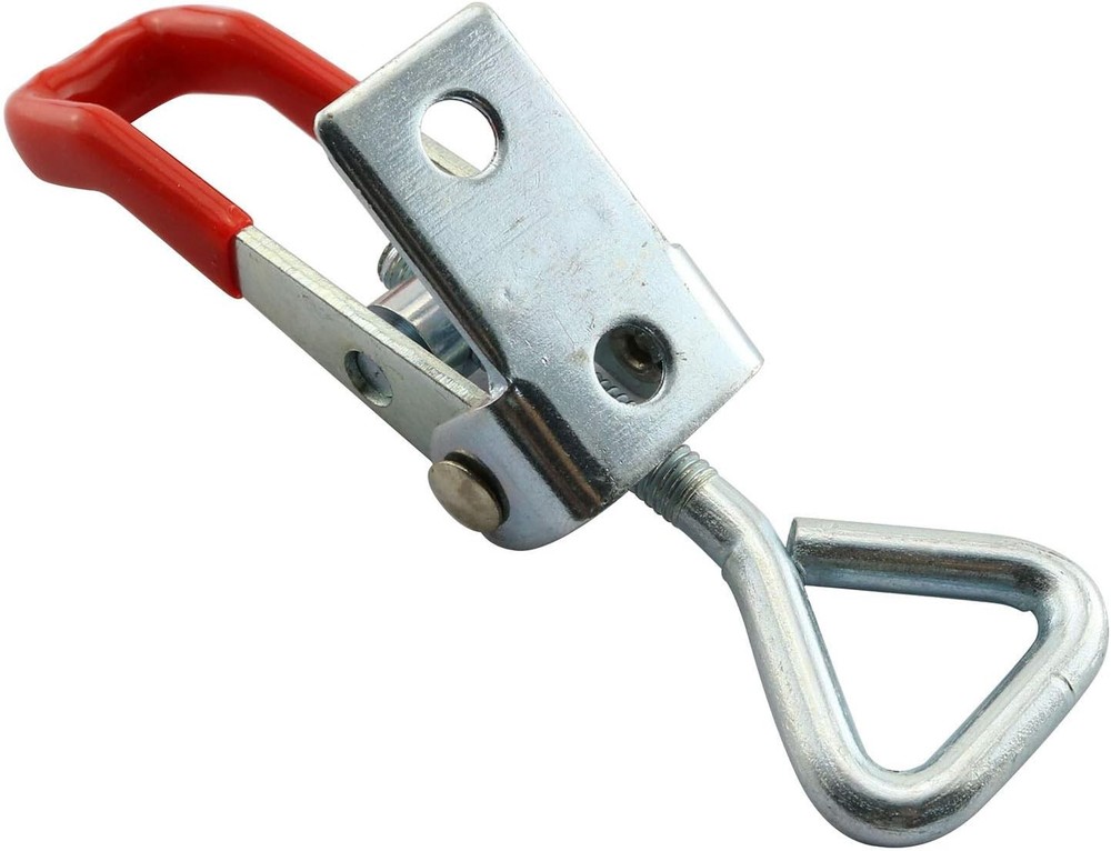 4PCS Latch Catch Cabinet Boxes Handle Toggle Lock Clamp Hasp Red,silver