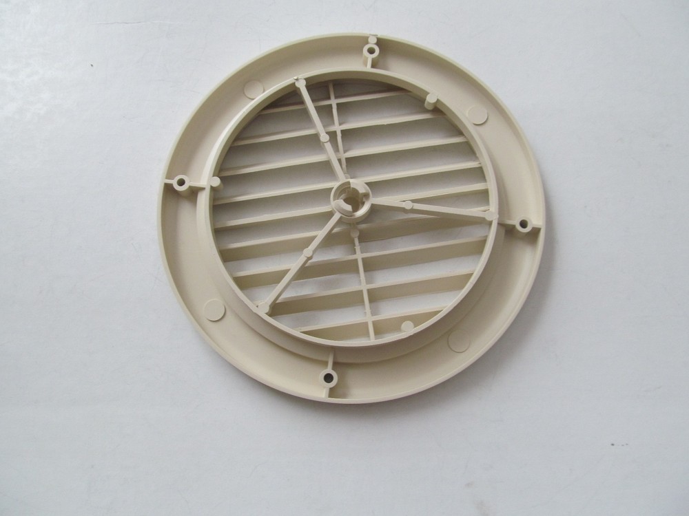7" Round Bigport #9850 Light Beige Ceiling A/C Vent 1/4" Extension RV Motorhome