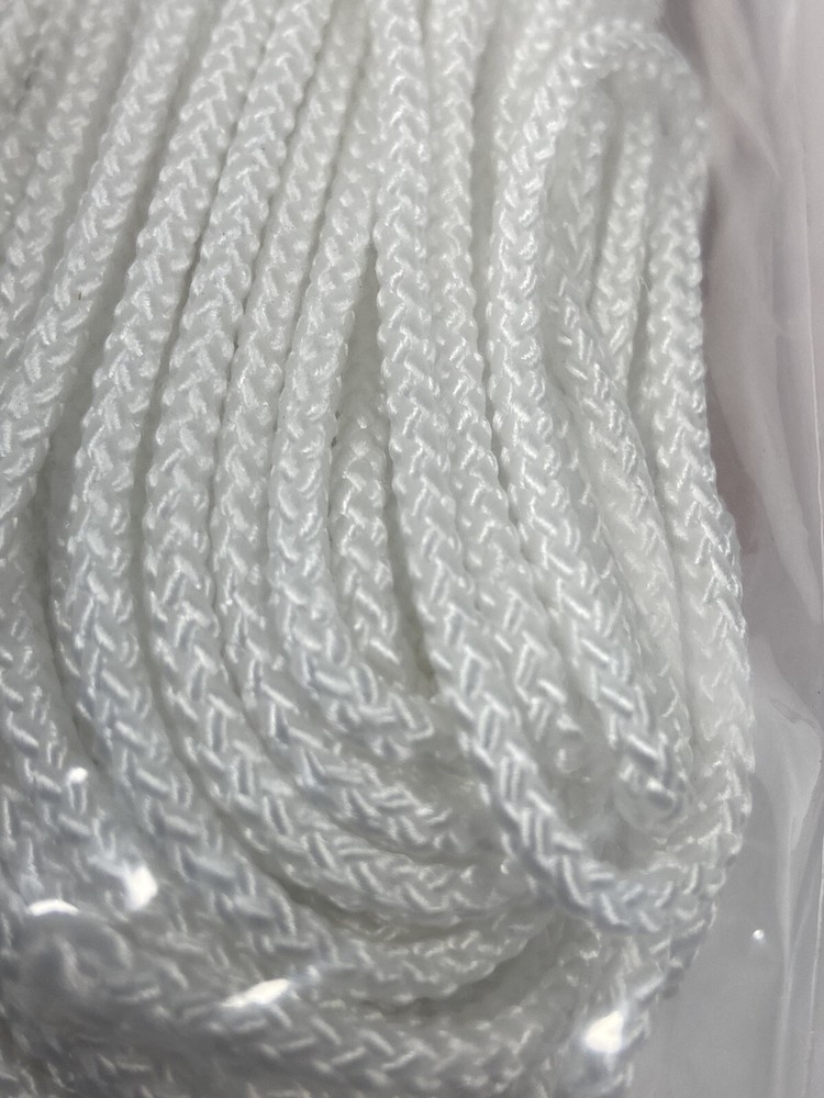 White Poly Tie Down Rope 100 feet x 1/8" Thick