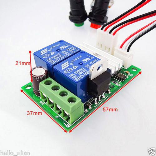 DC 6/9/12/24V 3A DC Motor Speed Controller Forward Backward Reversible Switch