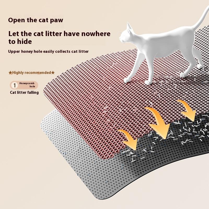 Cat Litter Mat 2-layer Waterproof Non-slip Trapping Pet Floor Protector