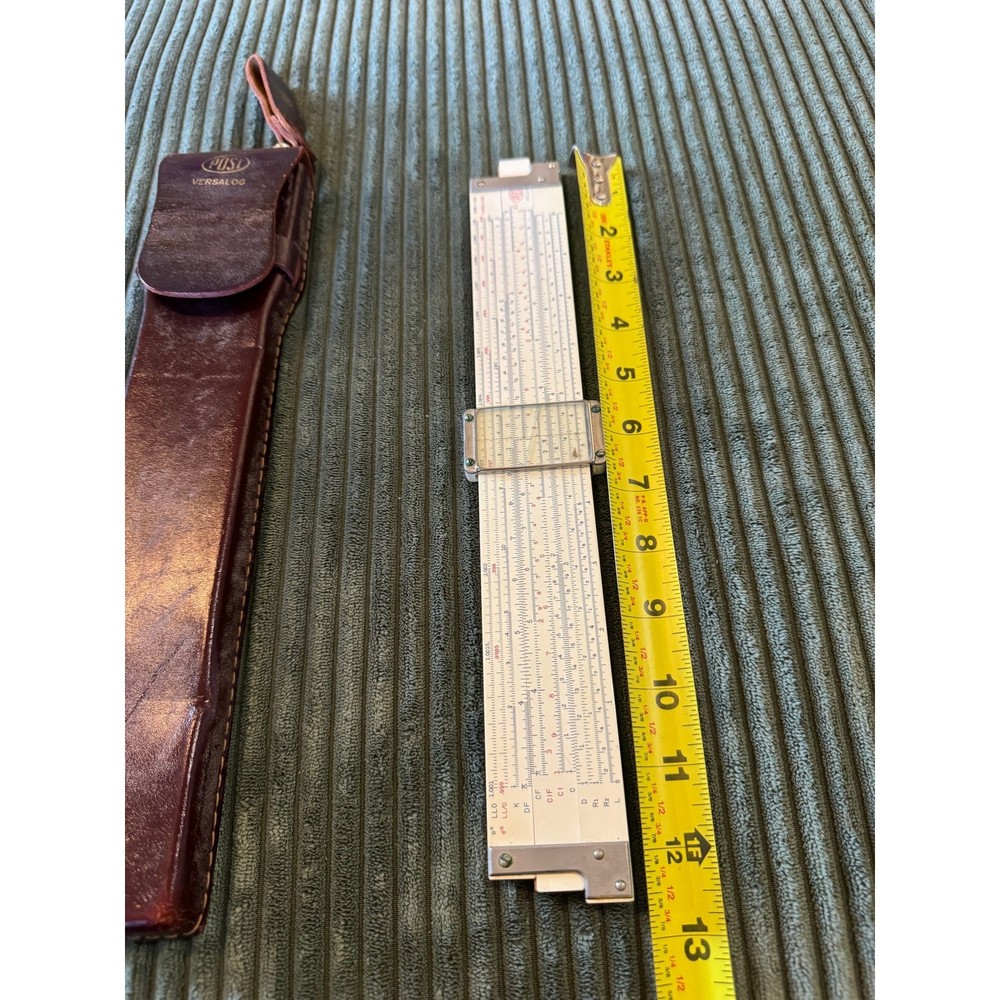Vintage POST 1460 Versalog Slide Rule with Leather Case Engineering Math Tool