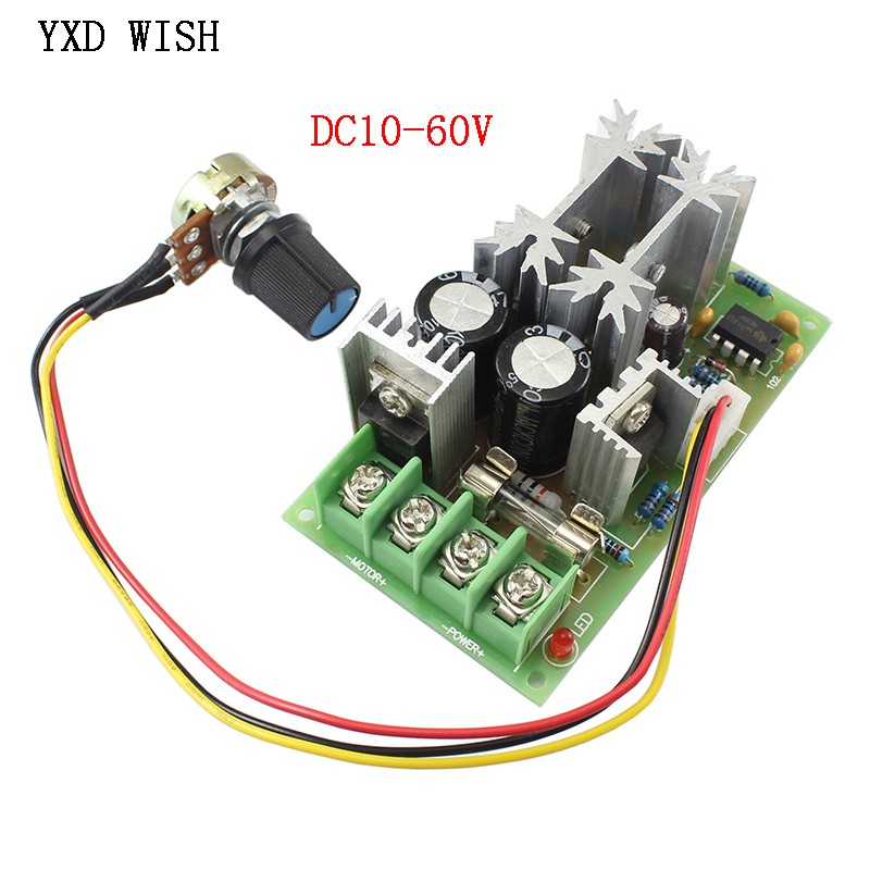 PWM DC Motor Speed Controller Switch DC 20A Current Voltage Regulator 10-60V PWM