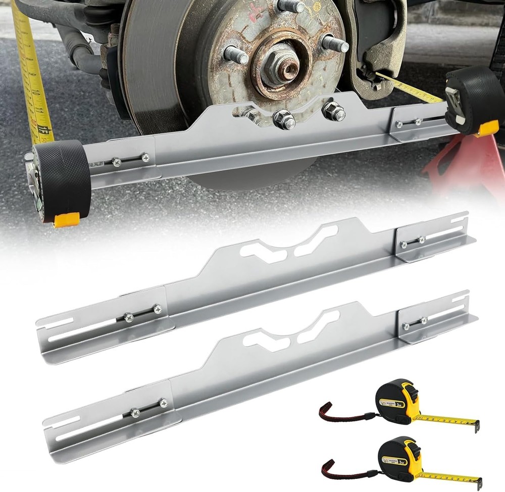 Wheel Alignment Tool with Tape Measures,Heavy Duty Toe Alignment Tool Plates,...