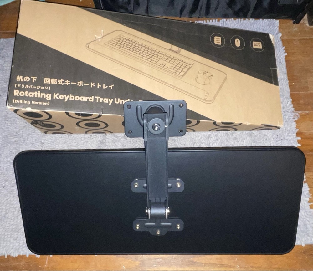 Rotating keyboard Tray Under Desk