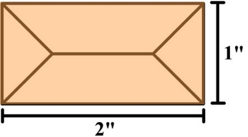 1x2 Colored Stained Glass Bevels - PEACH (5)