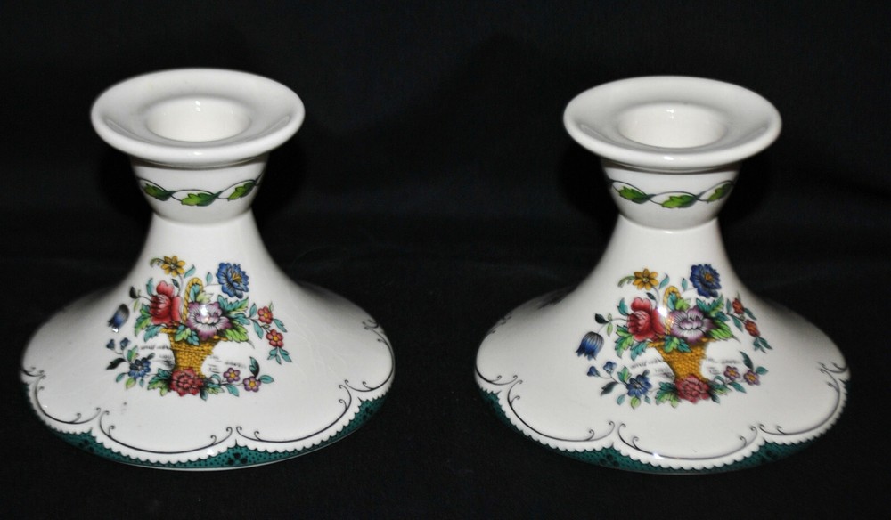 RARE Spode ANDOVER Candlesticks - Set of 2