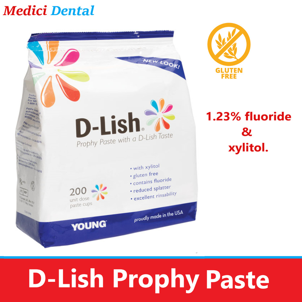 Dental D-Lish Prophy Paste Pumice-based formula, Coarse Assorted, 50-200/Bx USA