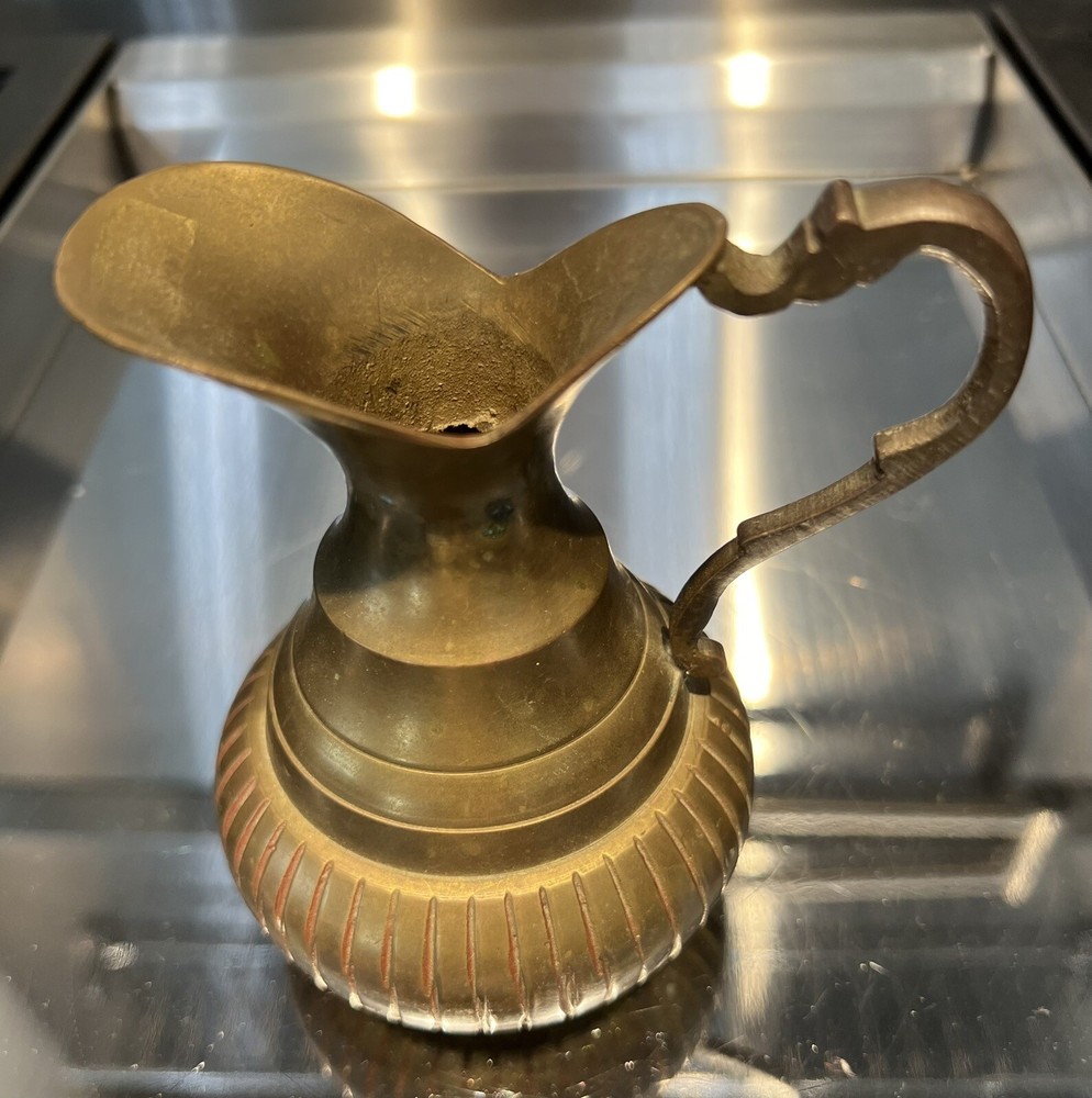 vintage mid century Brass Small Weeping Jug