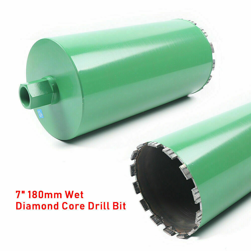 7" Wet Diamond Core Drill Bit for Concrete and Asphalt - American Thread