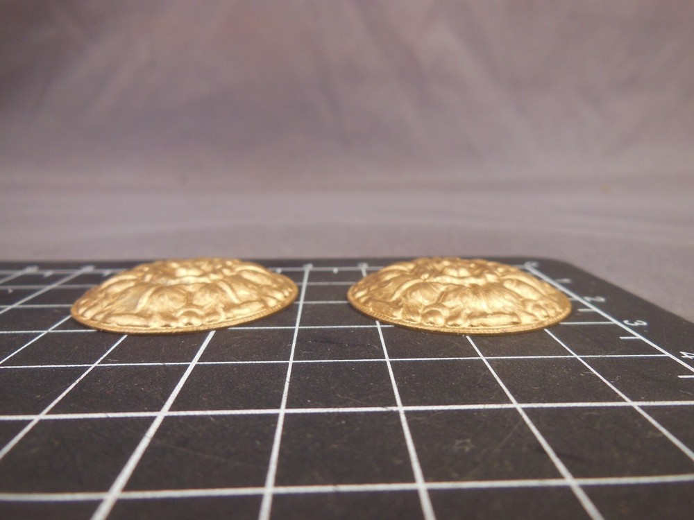 Brass Flower Floral circle (x2) Large stamping (osb170)