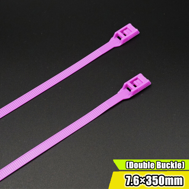 Colorful Nylon Wire Cable Zip Ties Wrap 7.6mm 9mm Reverse Double Single Buckle