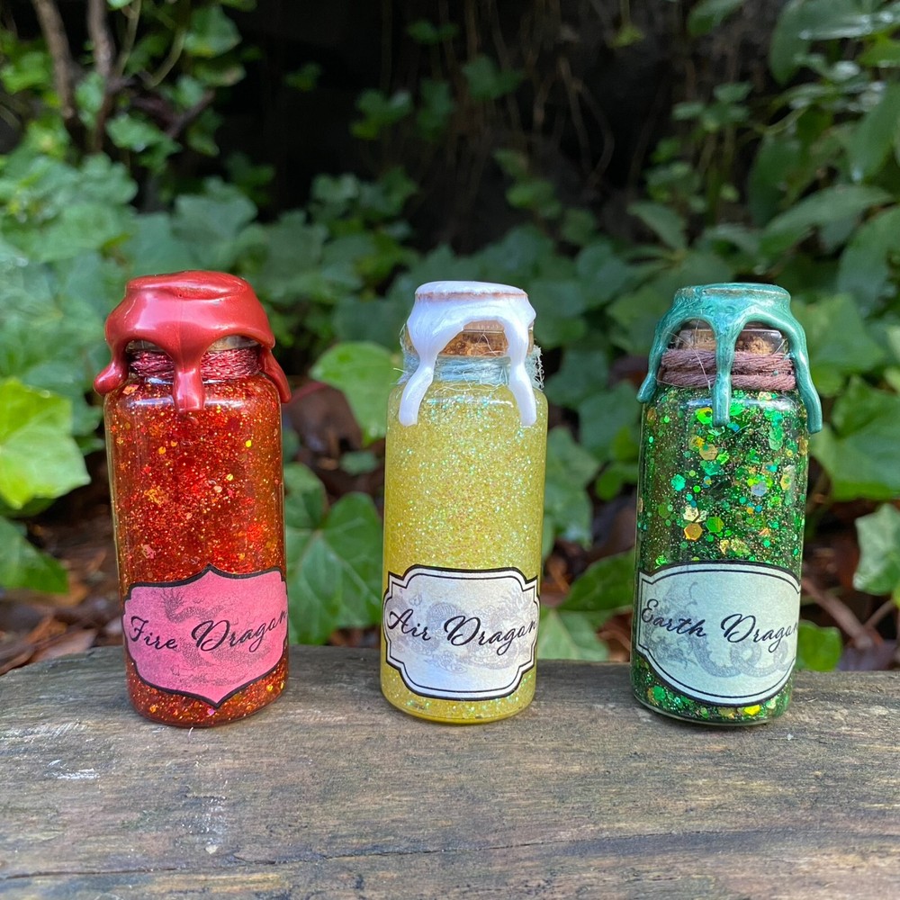 MINI Dragon Decorative Potion Bottle Bookshelf Fantasy Decor TTRPG