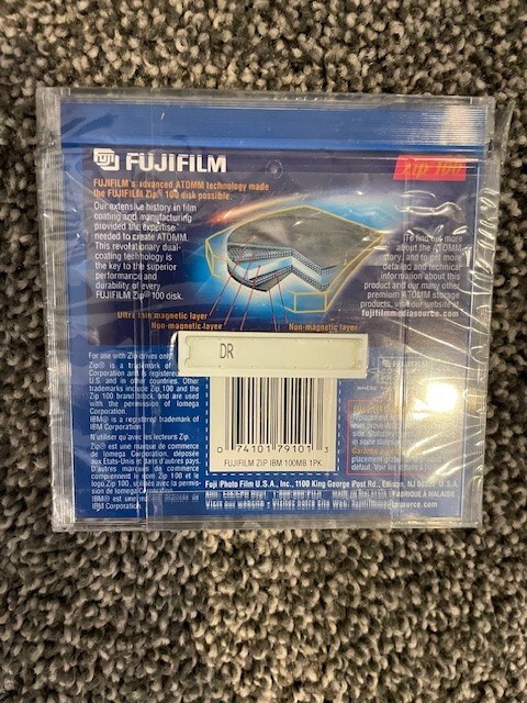 Fujifilm 100MB IBM Formatted Zip Disk Never Been Opened W/ Plastic Case