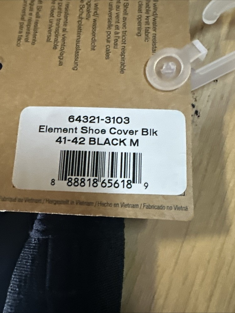 Element Shoe Cover Black Size 41-42