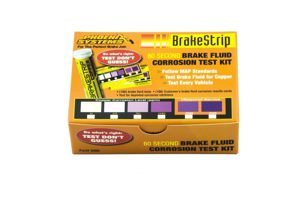 Phoenix Systems (3006-B) Brake Fluid Test Strip Kit, 100 Test Strips and 100 ...