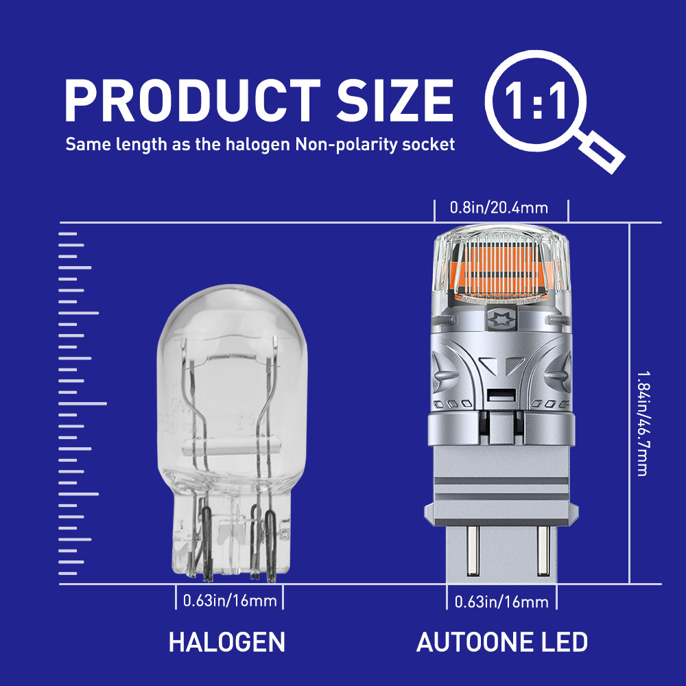 CANBUS Amber 7443 7440 Front Turn LED Blinker Signal Light Bulb Anti Hyper Flash