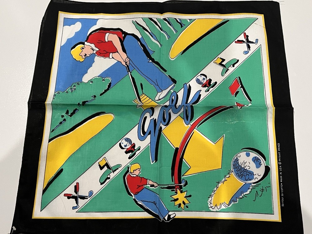 Vintage Golf Bandana 90s