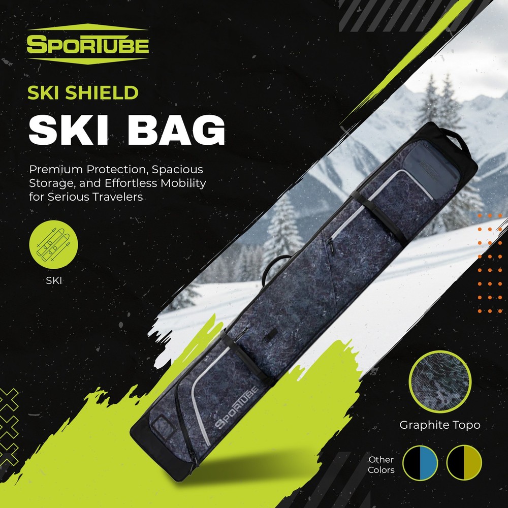 Sportube Ski Shield Roller Bag with Wheels and Quick-Access Pockets (Open Box)