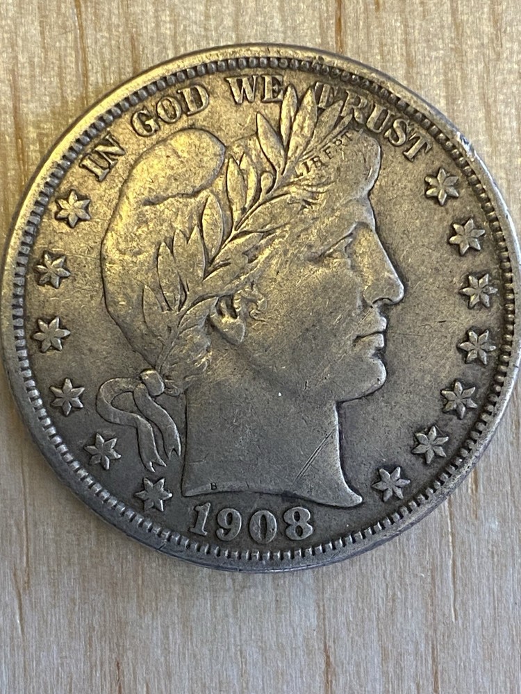 1908-D Barber Half Dollar