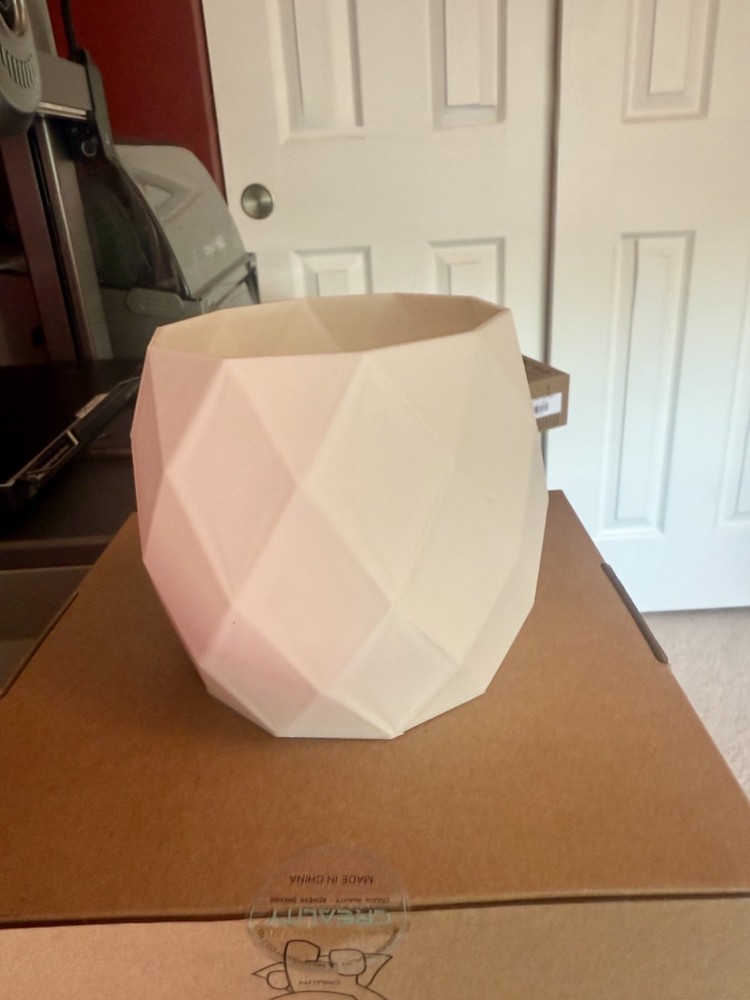 Modern 3D Printed Geometric Planter Pot