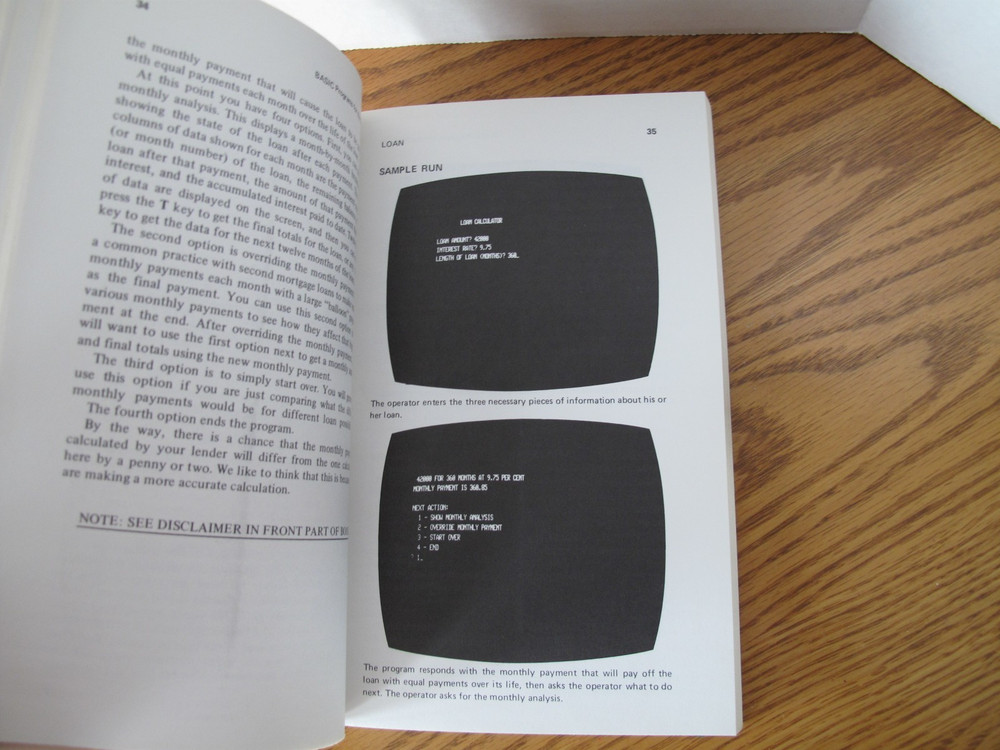 VINTAGE TRS-80 COMPUTER PROGRAMMING BOOK RADIO SHACK 1980 PROGRAMS