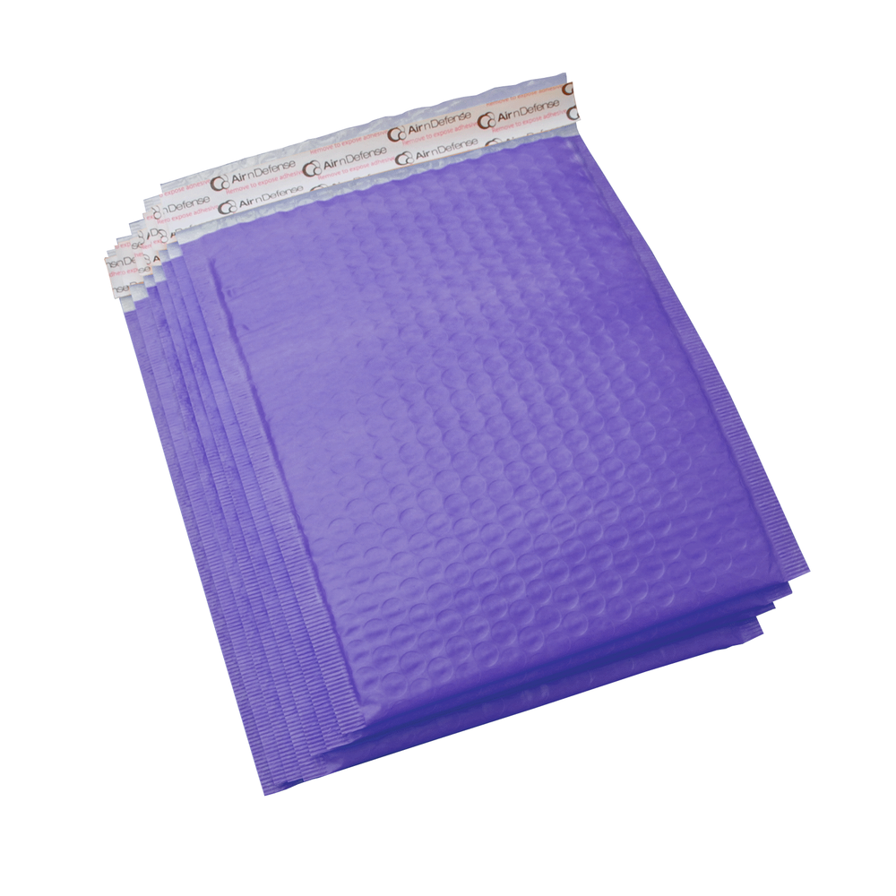 AirnDefense Any Size Purple Poly Bubble Mailer Plastic Shipping Padded Envelopes