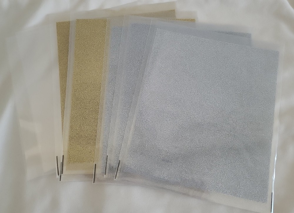 Anna Griffin Minc Glitter Sheets 6"x7" Silver And Gold