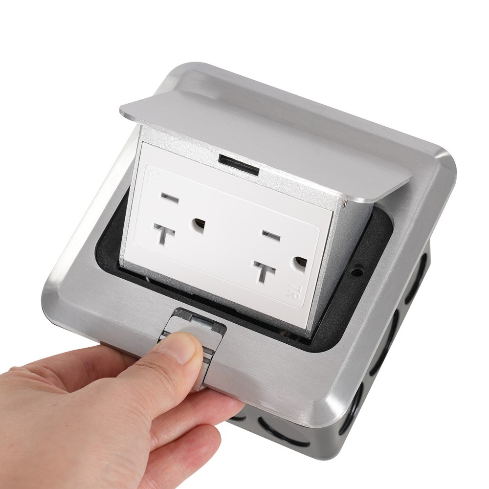Pop-Up Floor Sockets, Pop Up Floor Outlet Sockets, 2PCS Hidden Socket