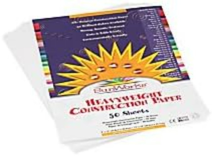 Formerly Construction Paper, Bright White, 9" x 12", 50 Sheets