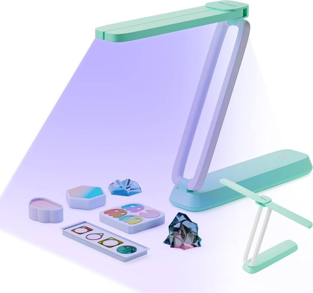 Stylish Mint Green UV Light for Resin Curing - Wireless & Rechargeable