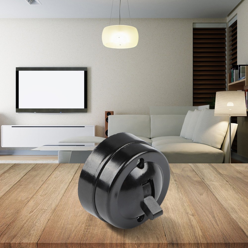 Round Single Control Retro Light Switch Old Fashioned Wall Mount Home Decor New