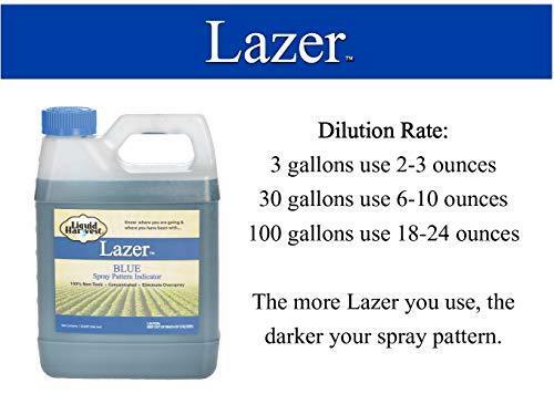 Liquid Harvest Lazer Blue Concentrated Spray Pattern Indicator - 32 Ounces