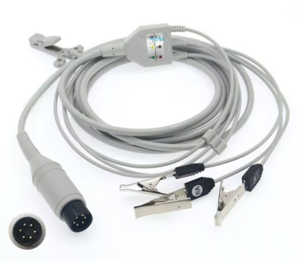 Generic 6 pins One-piece ECG Cable Veterinary Vet Use