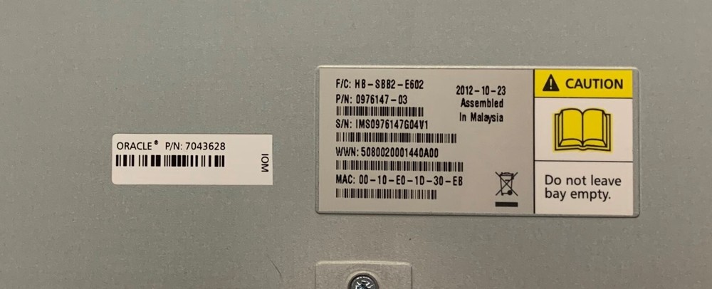 SUN 7043628 6Gbps SAS-2 I/O Controller Module 0976147-03