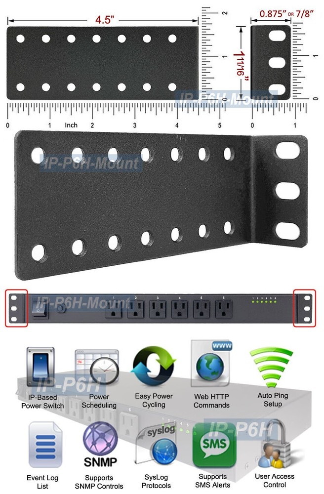 Professional 6-Port Web Control Remote Power Switcher