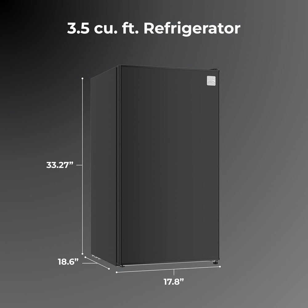 18" Compact Refrigerator with Chiller Compartment - Reversible Door, Adjustable