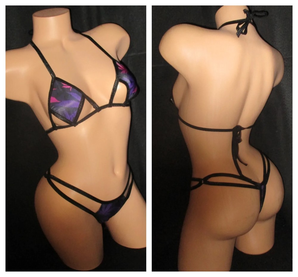 Exotic Dancer Stripper Sexy Thong Bikini Dancewear     (T1896)