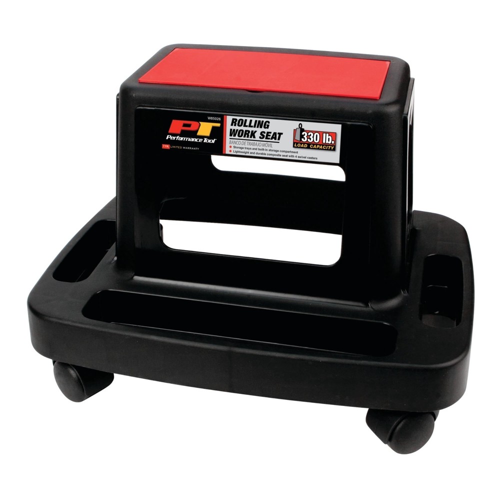 Performance Tool W85026 Mechanic Rolling Seat Tool Storage Stool - FREE SHIPPING